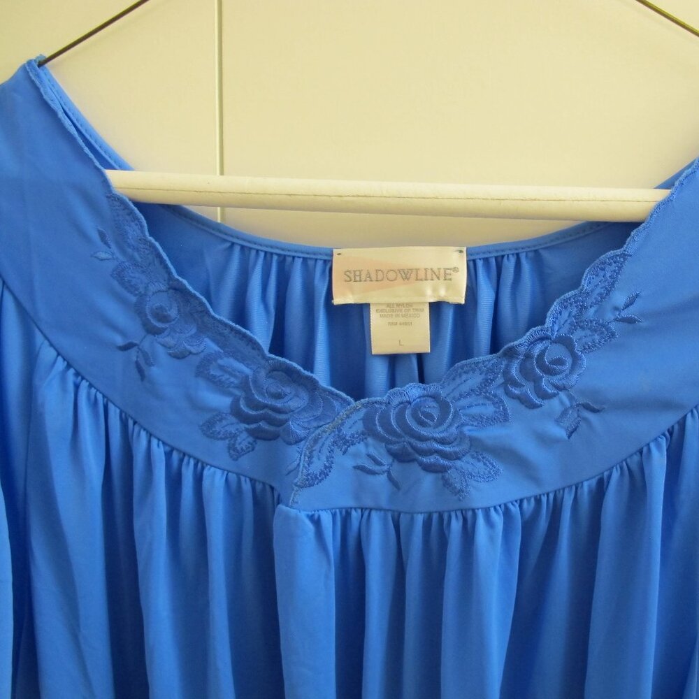 Shadowline dark blue long nightgown - Picture 2 of 3